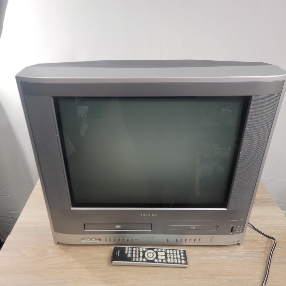 Toshiba MW20F51 20 inch CRT TV DVD VCR Combo Retro Gaming Silver with Remote